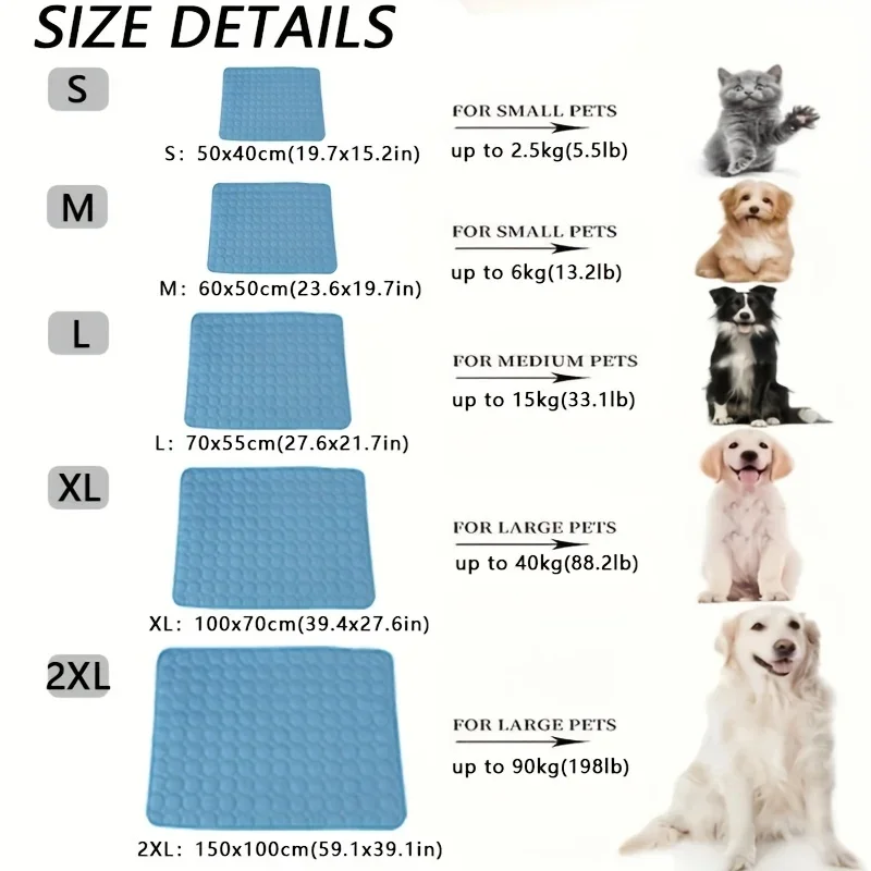 Alfombra refrigerante para perros y gatos – Extra grande, cama fría - imagen 3