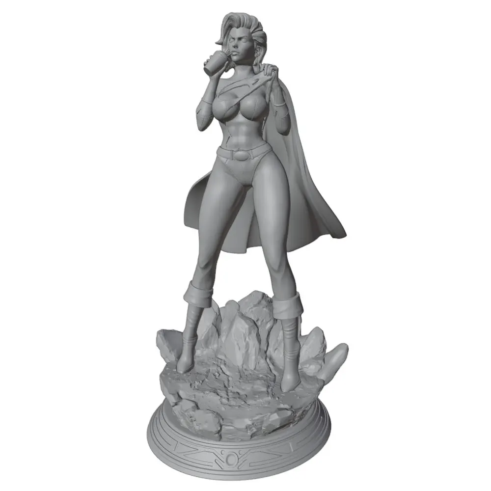 Kit figura resina 1/24 75mm – Muñeca GK sin montar para pintar - imagen 3