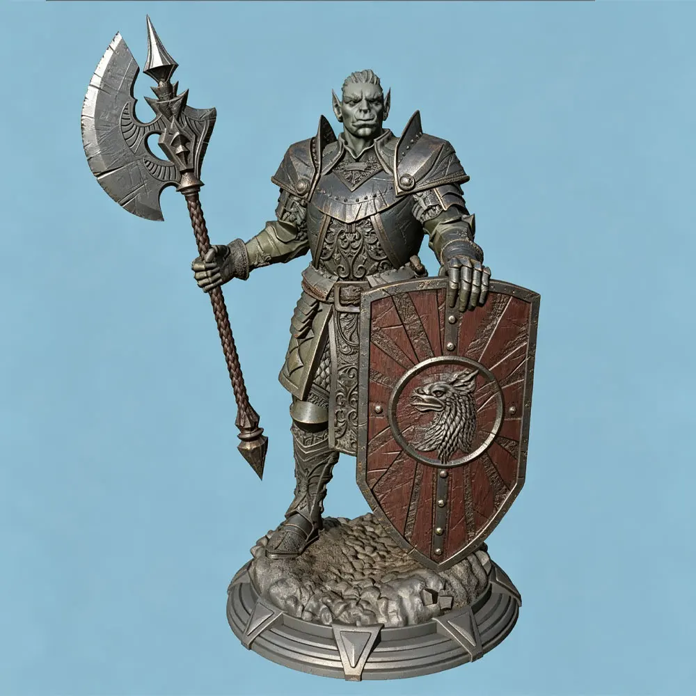 Miniatura resina guerrero 1/24 sin pintar para juegos de rol y coleccionismo - imagen 5