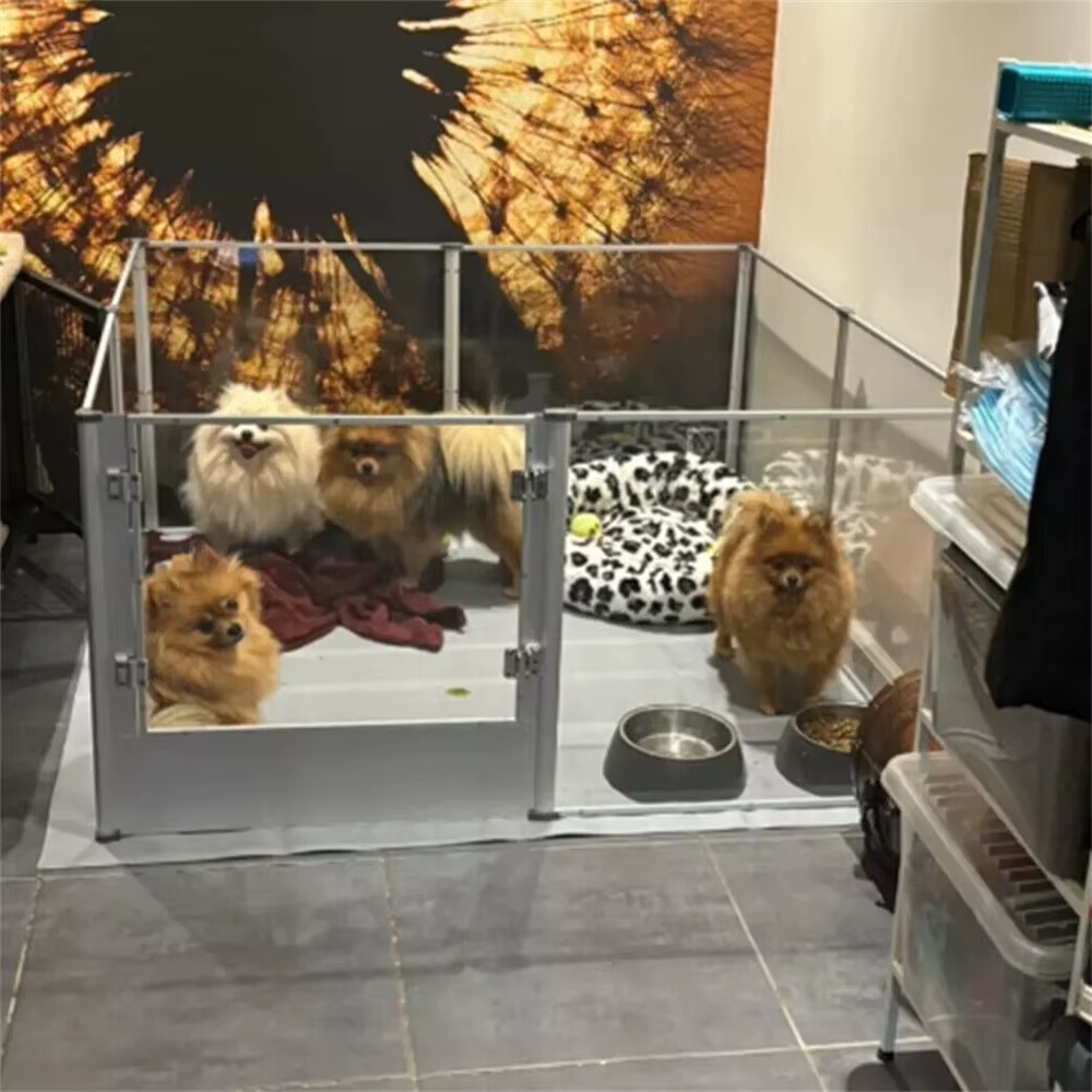 Corral acrílico para perros y cachorros con almohadilla - imagen 5
