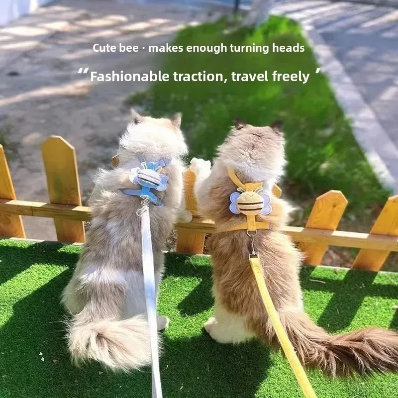 Conjunto arnés y correa ajustable con diseño abeja para gato y perro - imagen 5