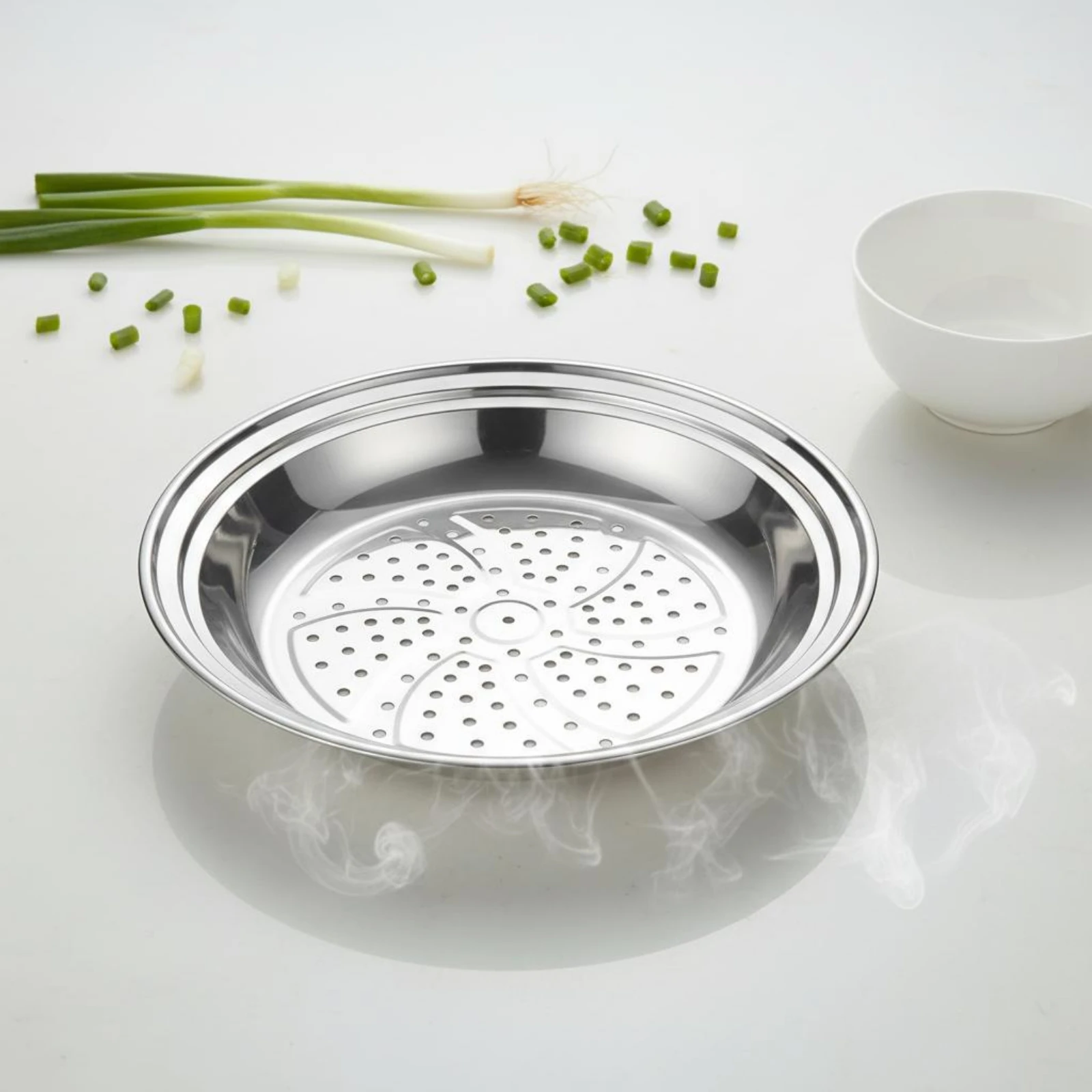 Cesta de vapor inox para comida de gato y perro, apilable