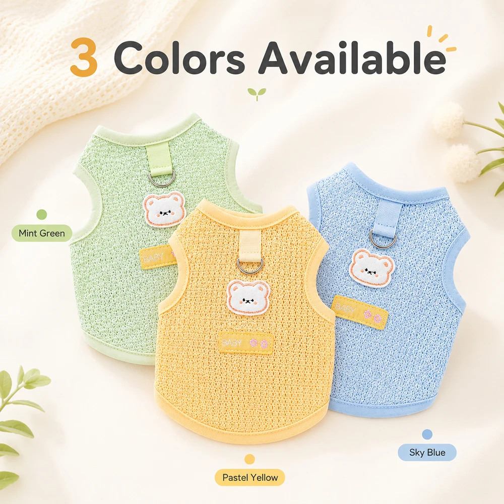 Chaleco transpirable para gatos y perros pequeños: camiseta malla - imagen 4