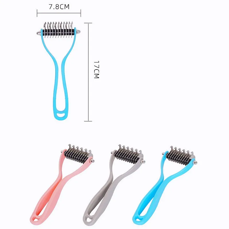 Cepillo para perros con cuchilla de acero inoxidable