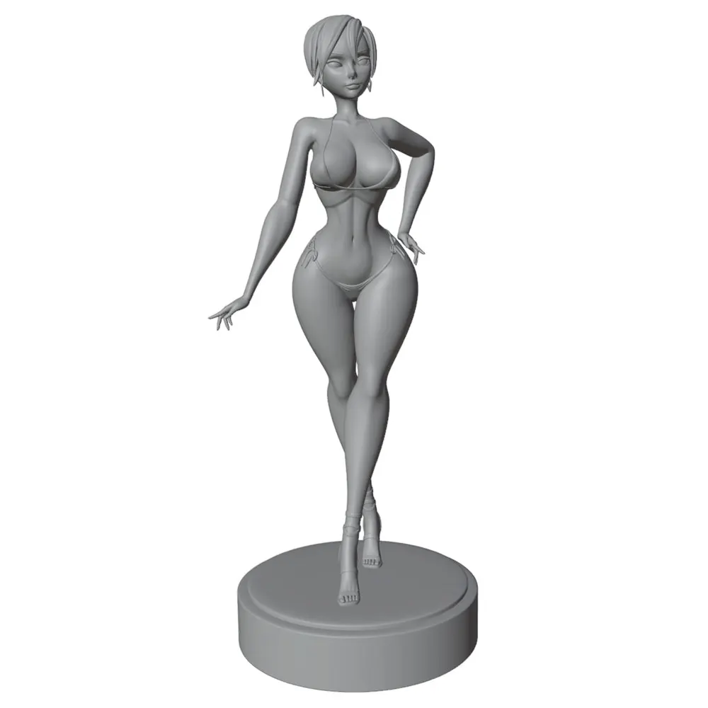 Figura de resina sin pintar vista frontal