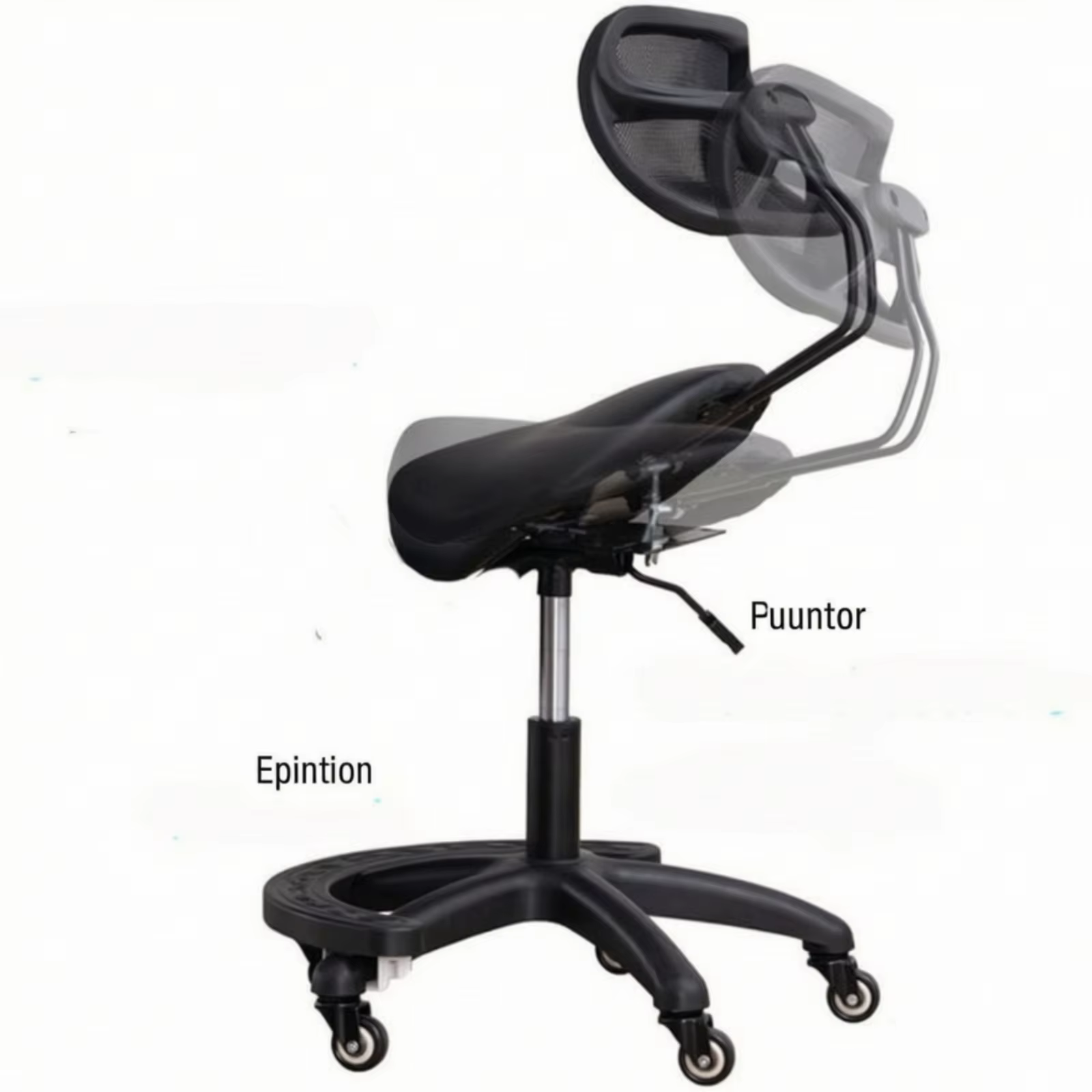 Taburete ergonómico con ruedas para peluquería canina y felina