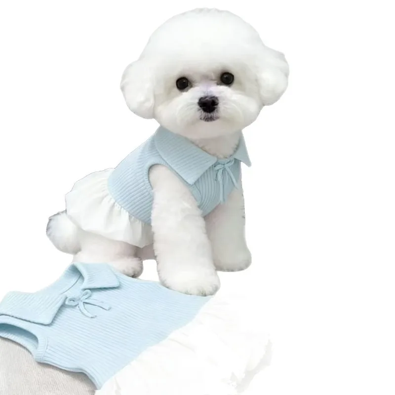 Vestido de verano sin mangas para perros pequeños Teddy y Pomerania - imagen 4