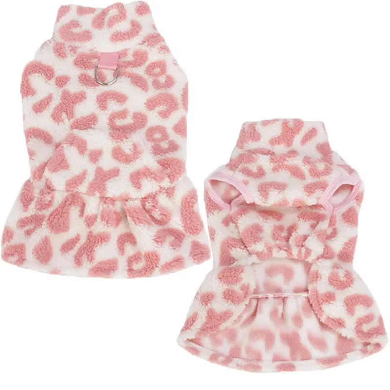 Ropa abrigo polar perro leopardo invierno chaleco con capucha - imagen 4