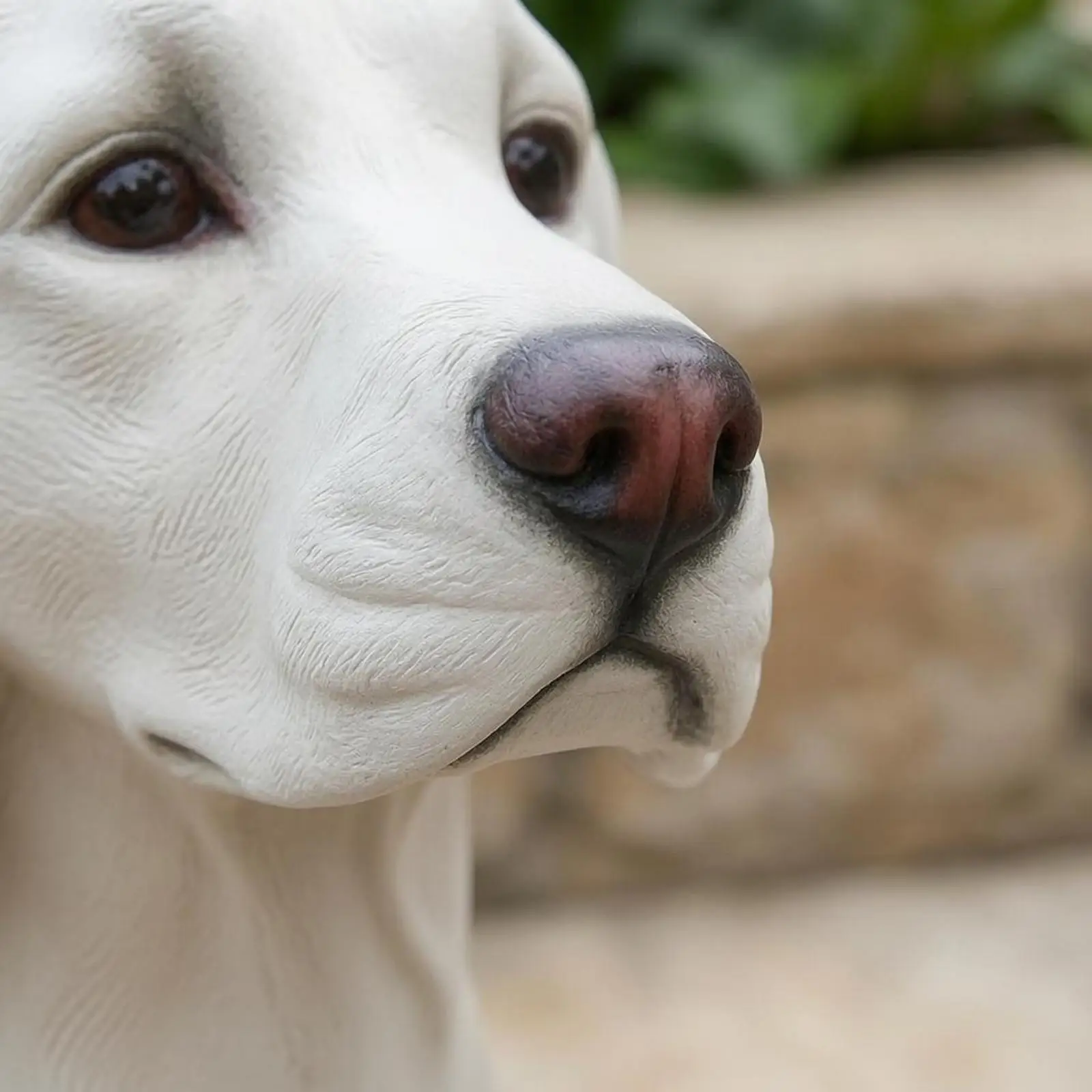 Estatua de Labrador sentado con pelo texturizado – Escultura decorativa para hogar - imagen 5