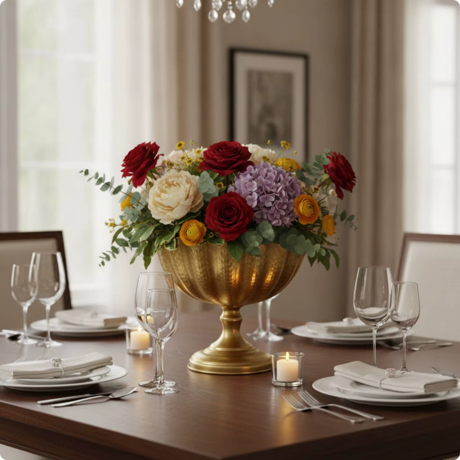 Jarrón Decorativo Dorado – Urna Elegante de Pedestal - imagen 5