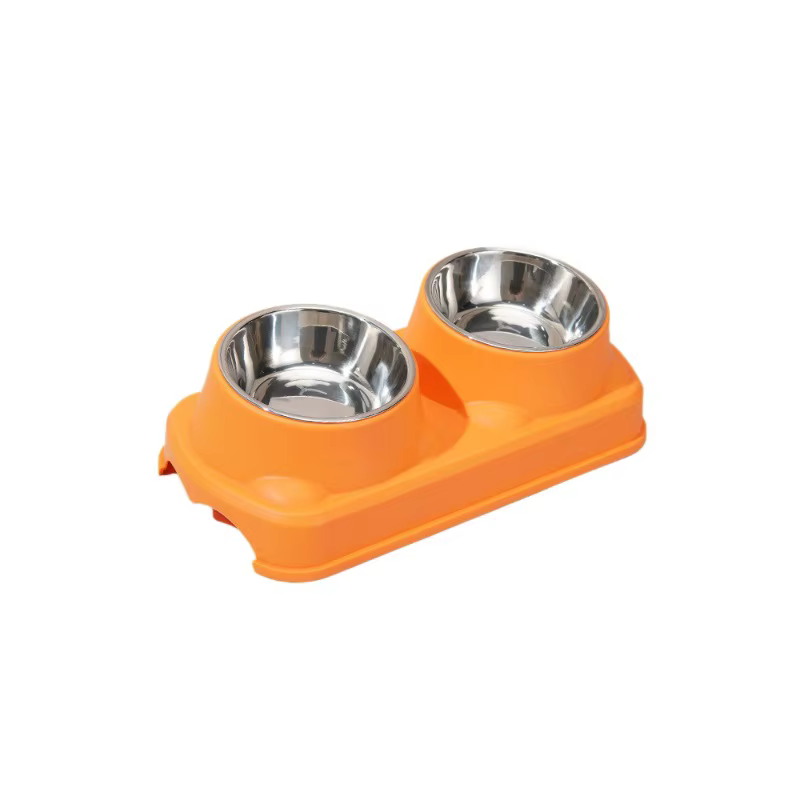 Comederos dobles de acero inox, antiderrames, gatos y perros - imagen 2