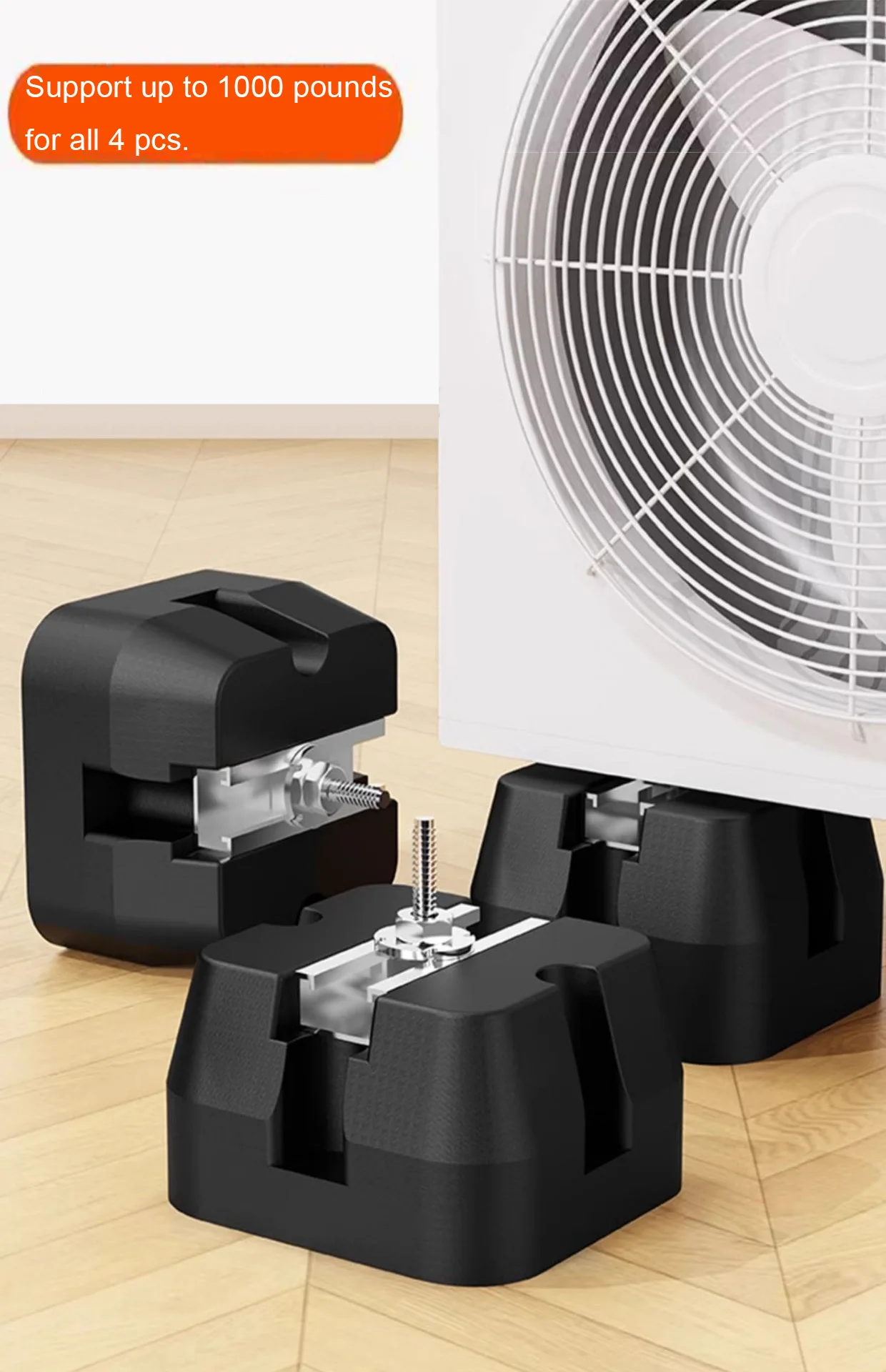 Kit de bases antivibración para apoyo estable