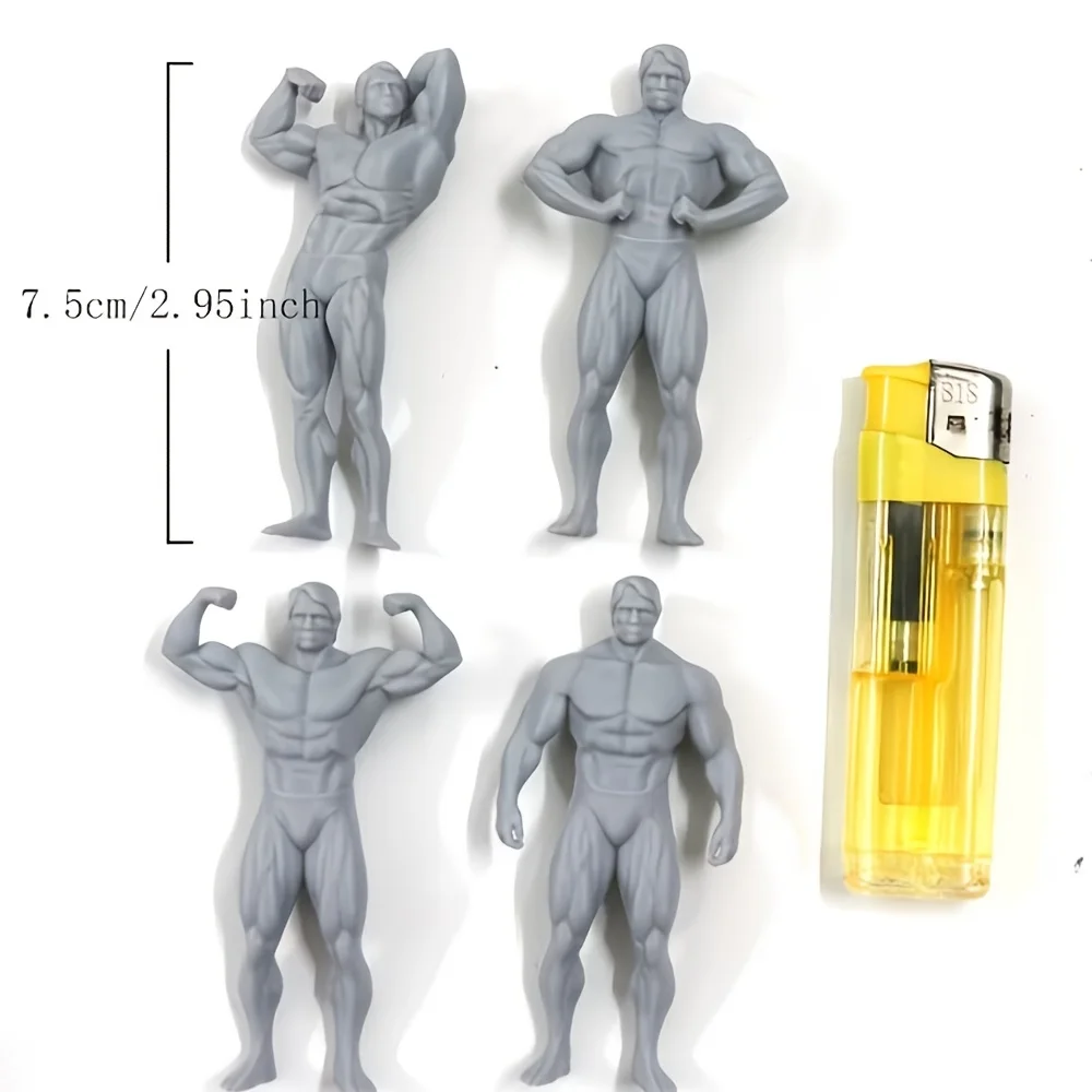 Figuras fitness escala 1/24 para RPG – 4 miniaturas resina sin pintar - imagen 4