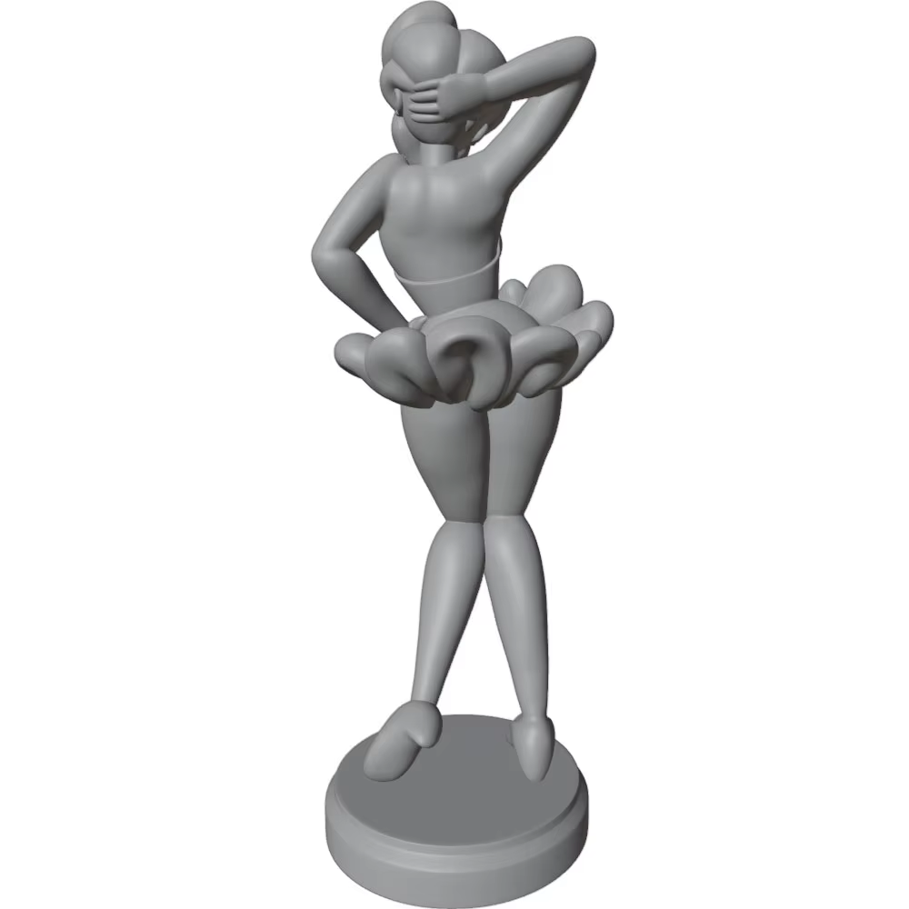 Estatua miniatura de anime 3D gris, modelo GK para montar sin pintar - imagen 4