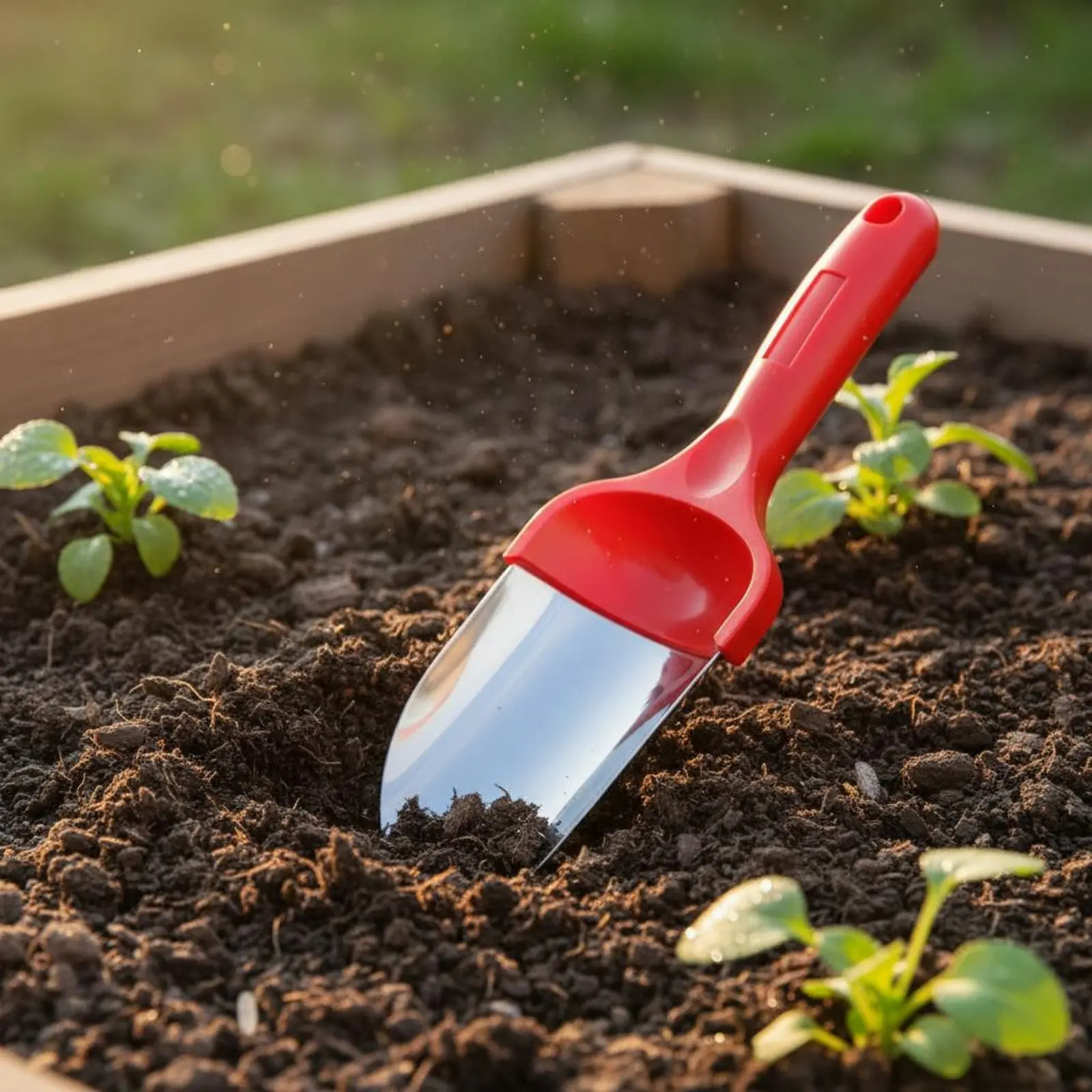 Pala de jardín de acero inoxidable, duradera y fácil de limpiar - imagen 4