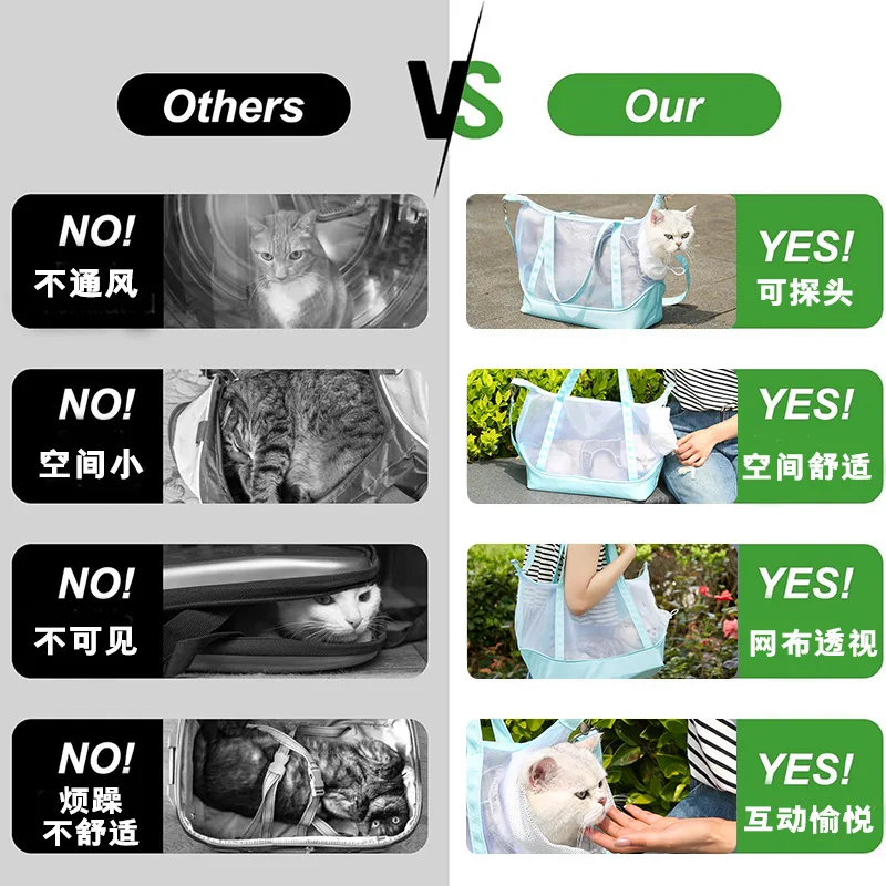 Bolsa transporte plegable transpirable para gatos y perros pequeños - imagen 4