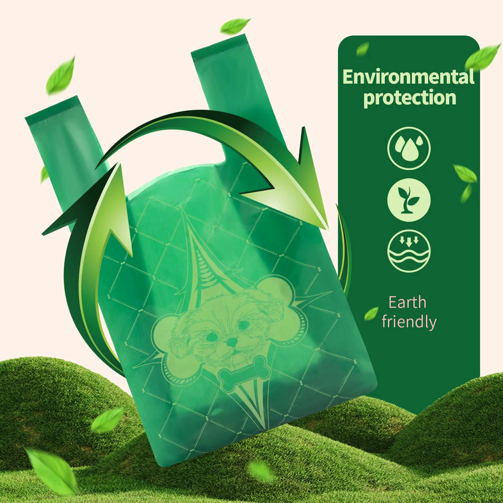 Bolsas biodegradables para excremento de perros y gatos, con asa - imagen 4