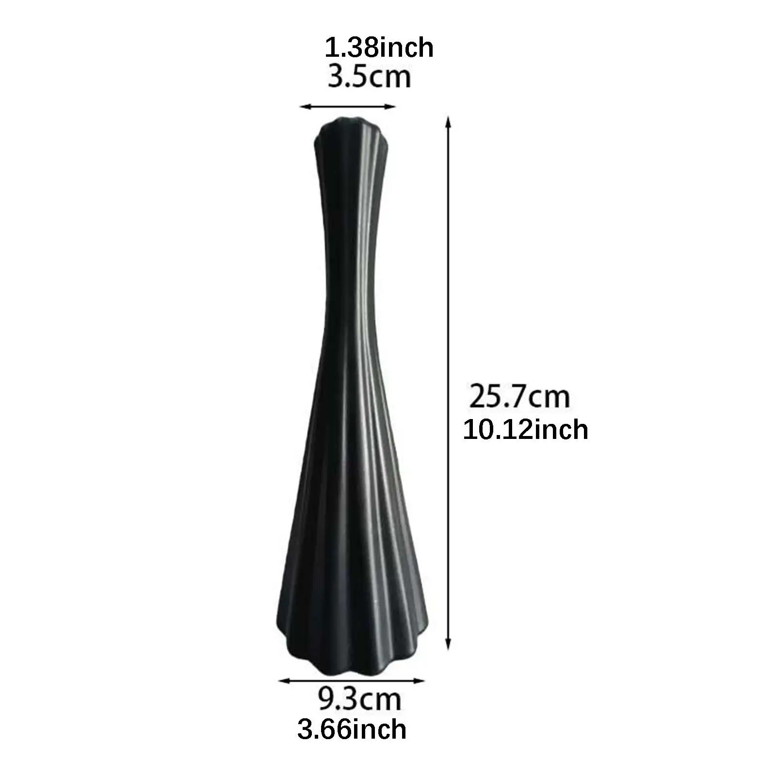 Jarrón contemporáneo negro mate para flores frescas y secas - imagen 4