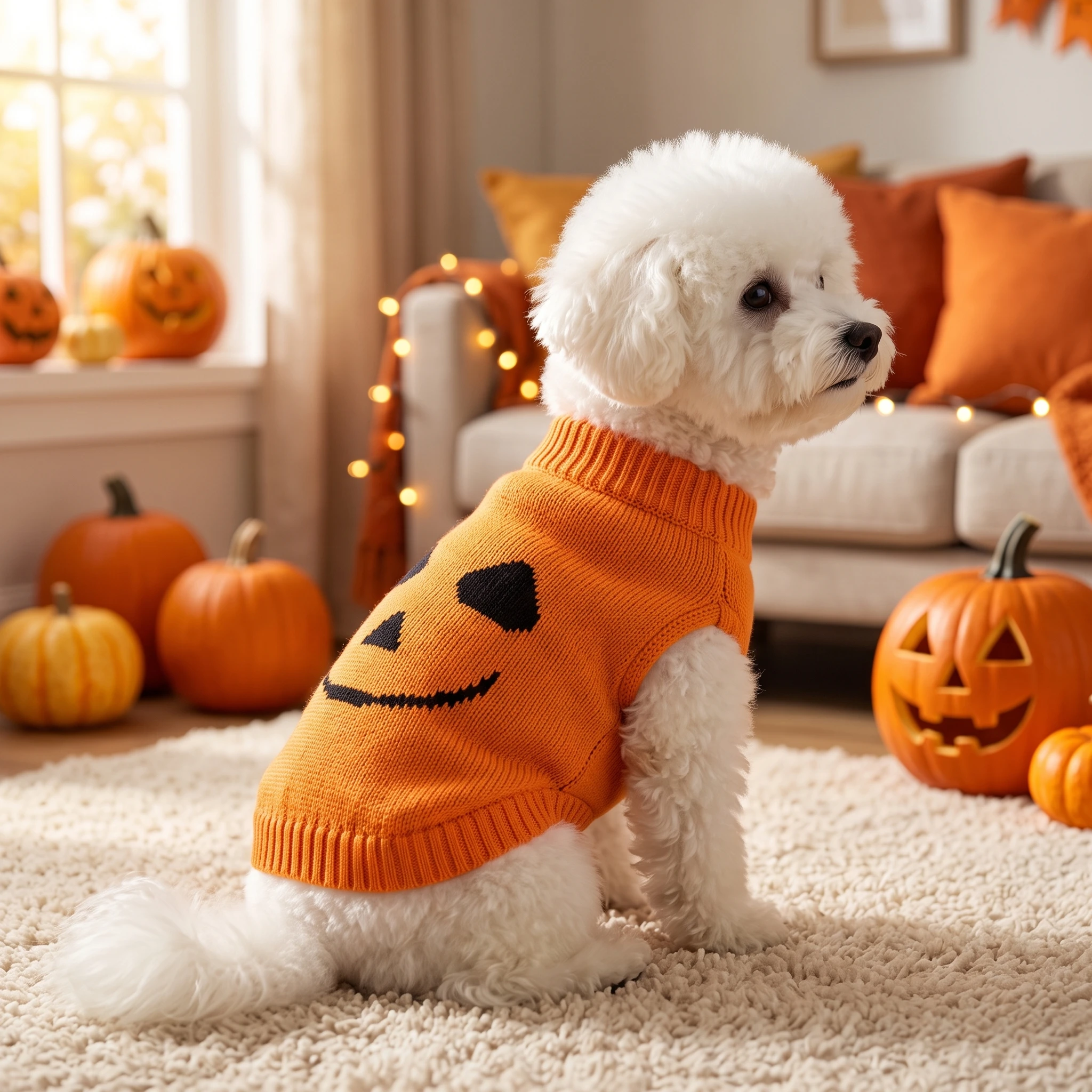 Suéter Halloween Calabaza para Perros y Gatos Pequeños - imagen 5