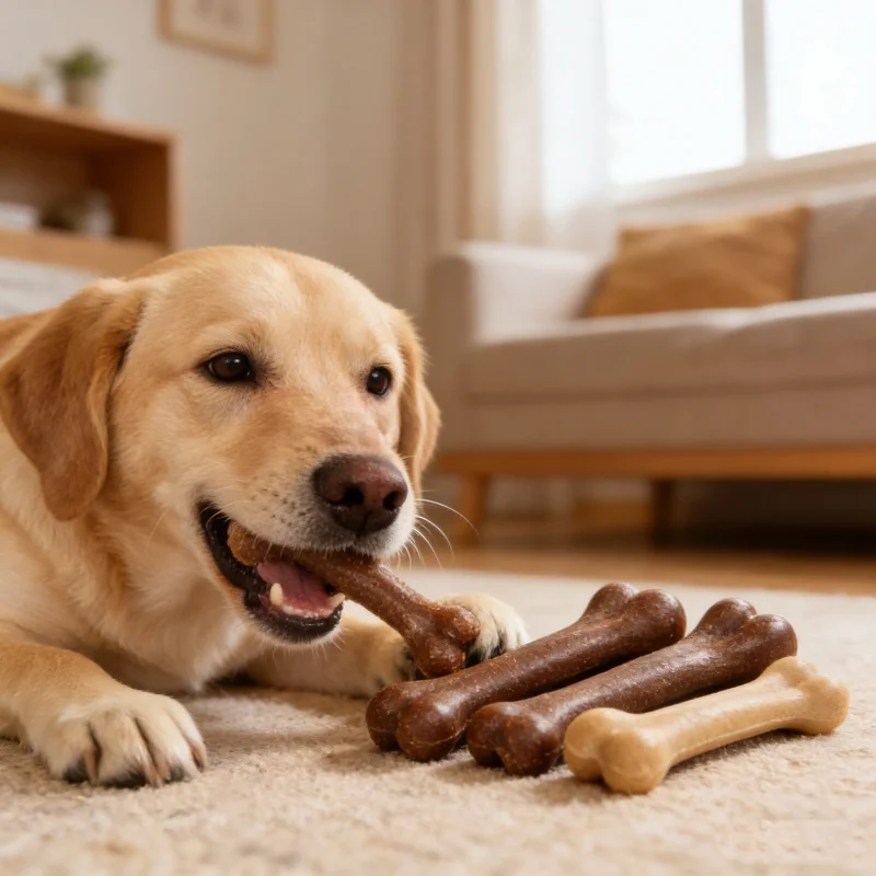 Hueso masticable dental para perros – Juguete limpieza bucal - imagen 2
