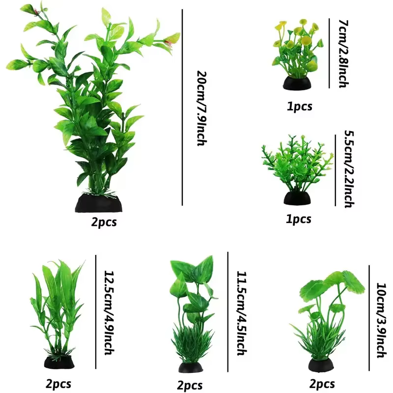 Plantas acuáticas artificiales para acuario – Decoración para pecera - imagen 4