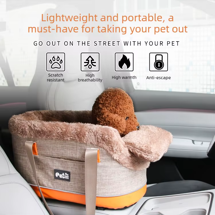 Cojín Asiento Coche para Gatos y Perros – Consola Central Viajes