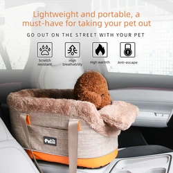 Cojín Asiento Coche para Gatos y Perros – Consola Central Viajes