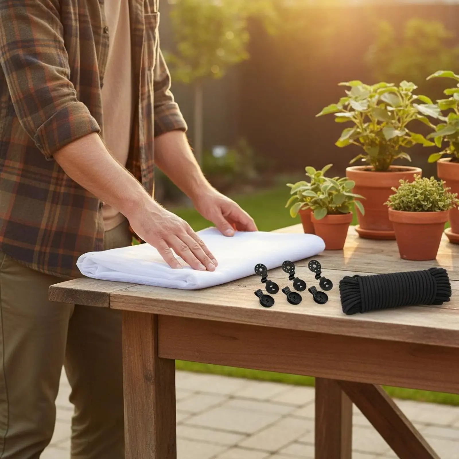 Red de protección para plantas: malla de poliéster duradera para aves - imagen 2