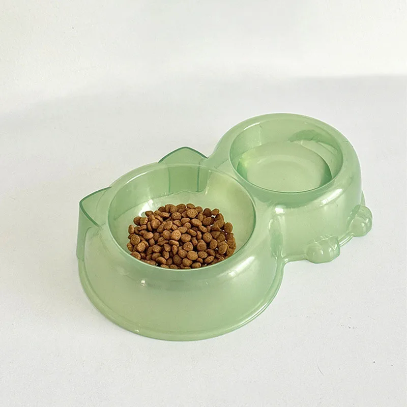 Comedero doble transparente para gatos, antiderrames, duradero - imagen 5