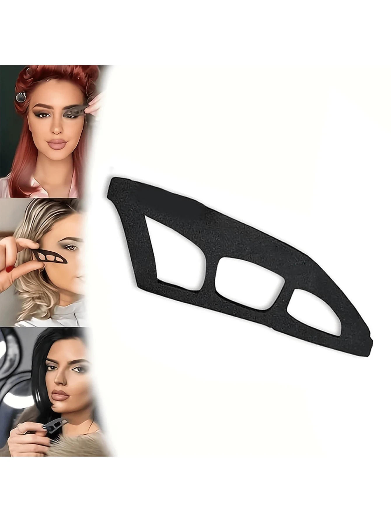 Plantilla ovalada para sombra de ojos con diseño moderno