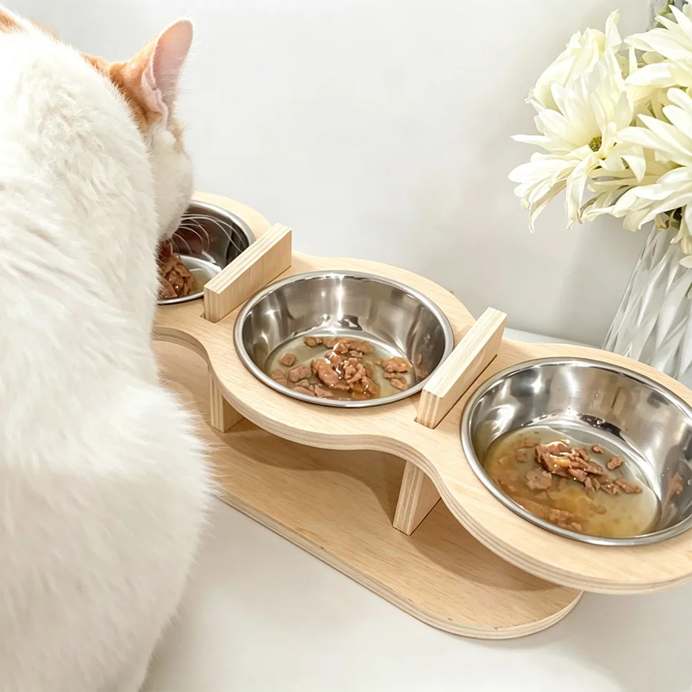 Comedero Ajustable con Tazones Acero para Gatos y Perros - imagen 3