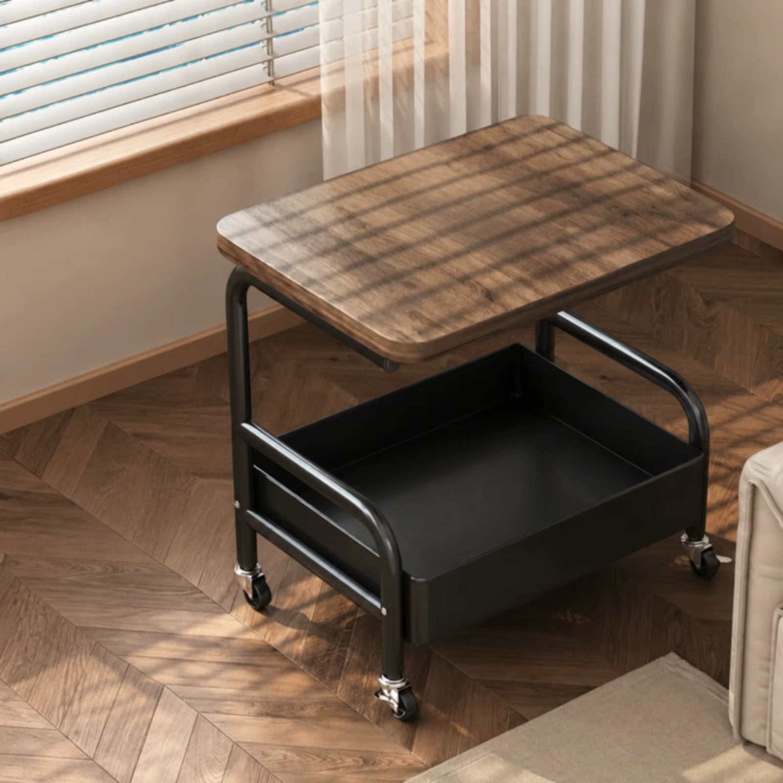 Carrito multiusos para gatos y perros con mesa lateral rodante - imagen 5