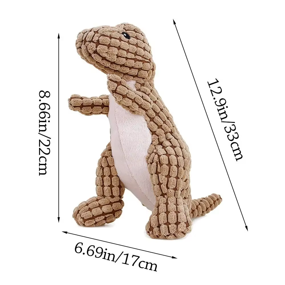 Juguete de peluche dinosaurio con sonido para perros - imagen 5