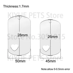 Etiquetas Identificación Corazón Grabables para Perros y Gatos – Aluminio