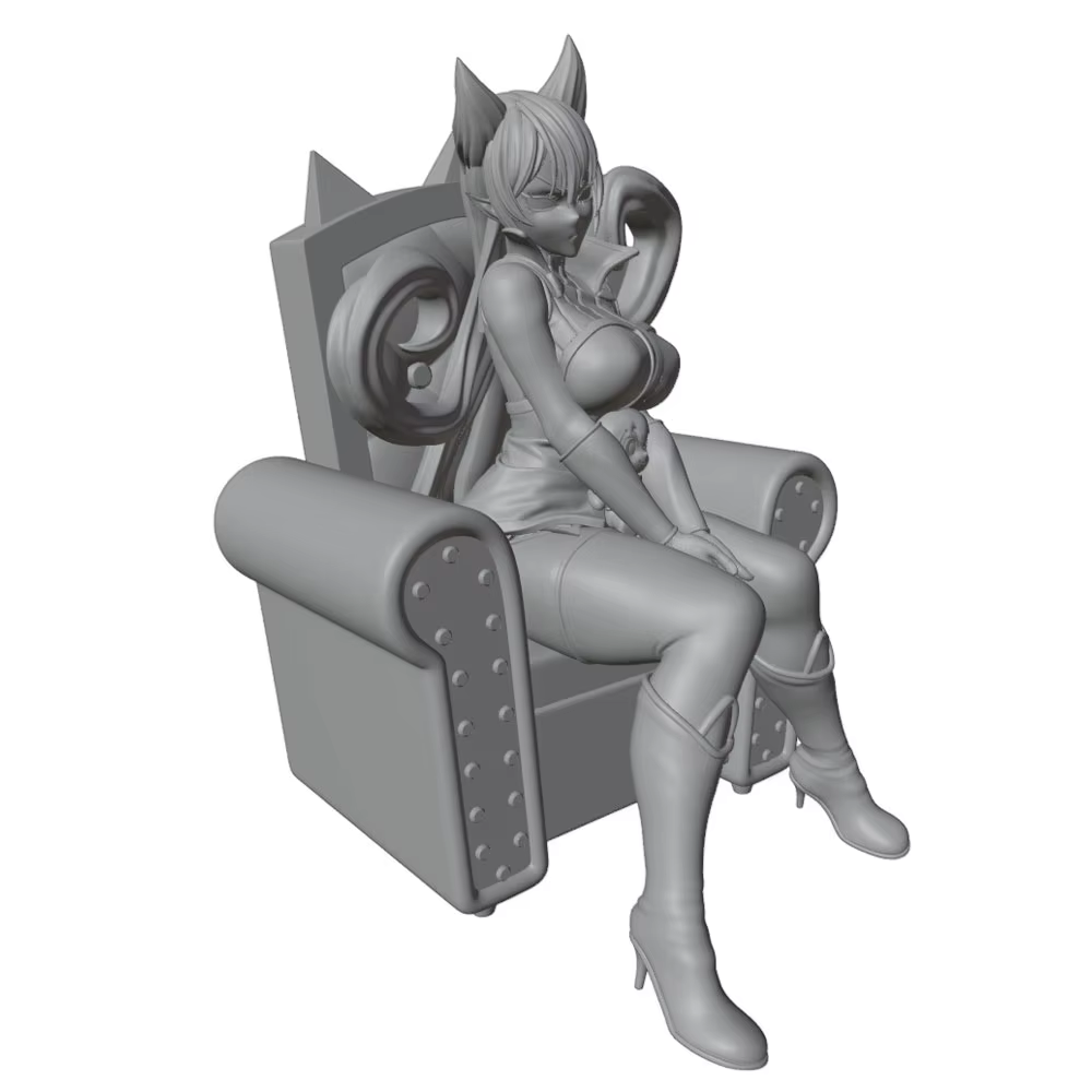 Figura decorativa de anime para gatos y perros, mini 3D gris - imagen 4