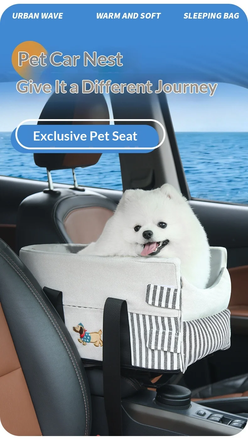 Cama portátil para mascota en el coche