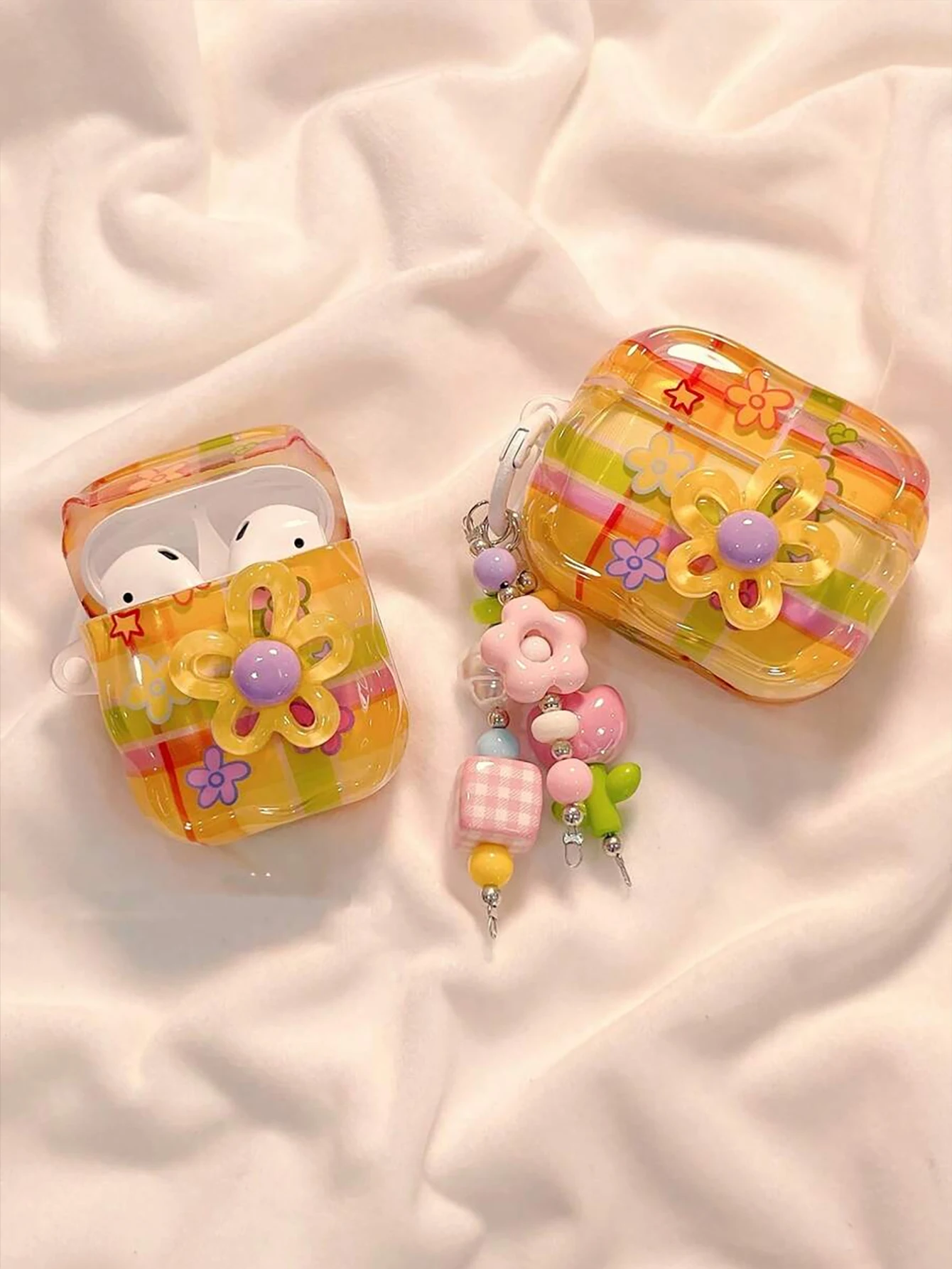 Funda AirPods Pro con diseño floral 3D – Estuche para auriculares mujer - imagen 4