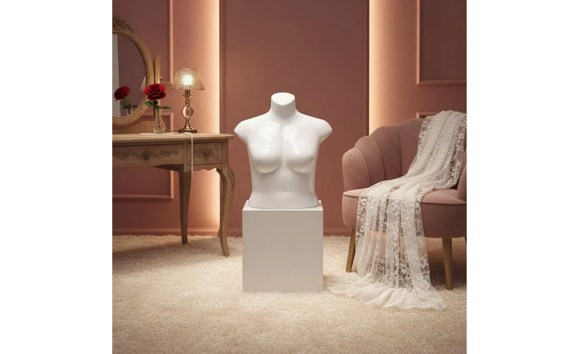 Forma de exhibición de lencería para boutiques