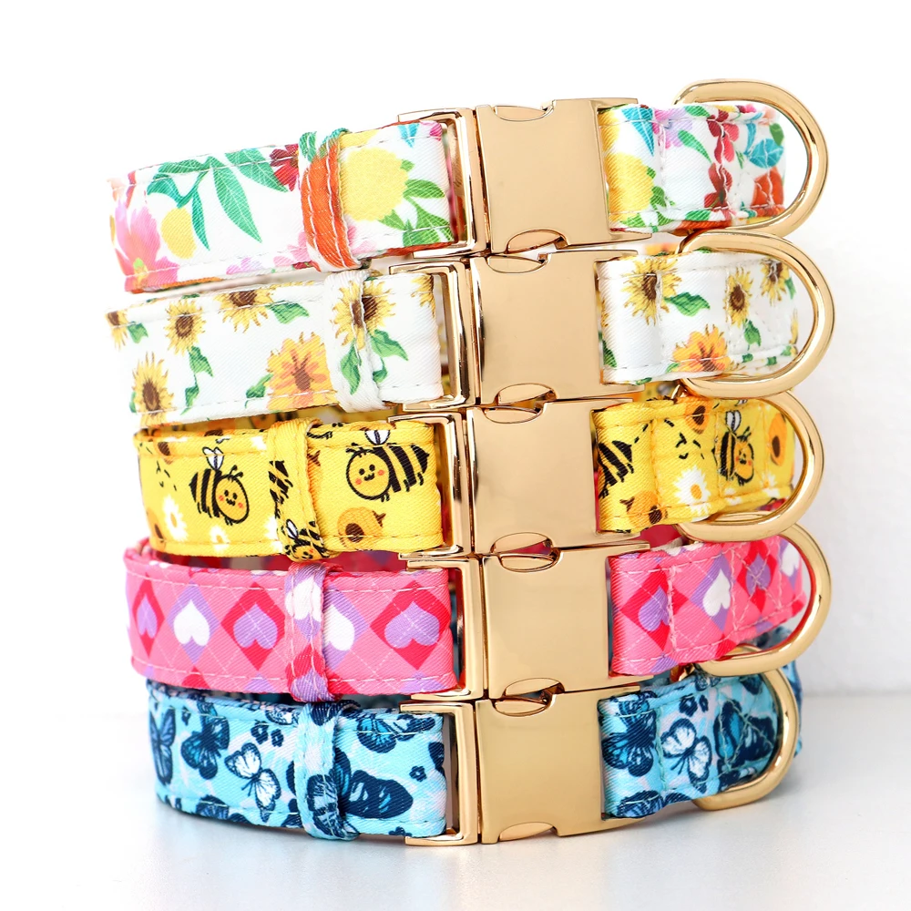 Collar floral para perros ajuste