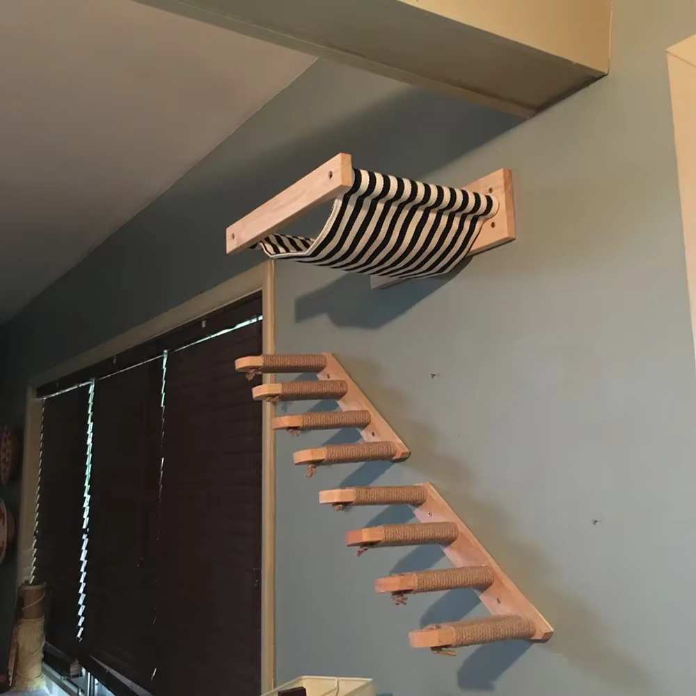 Escalada para gatos en pared con sisal, hamaca y plataforma - imagen 5