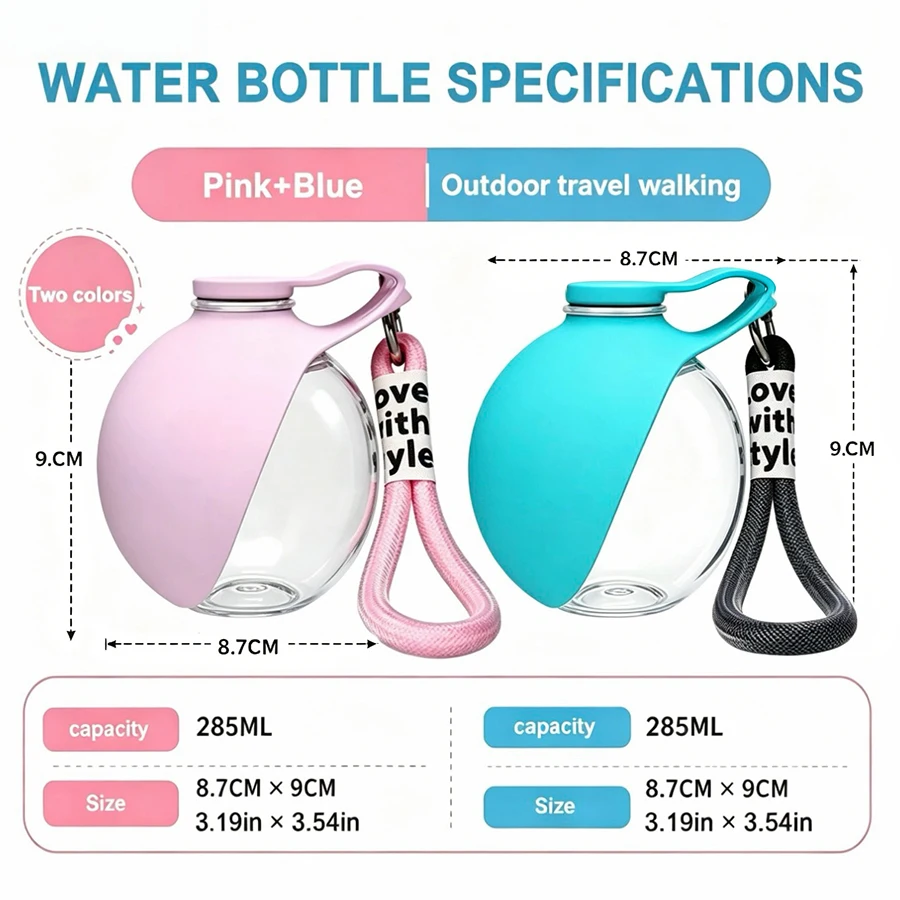 Botella bebedero plegable para perro y gato – Antigoteo paseos - imagen 5