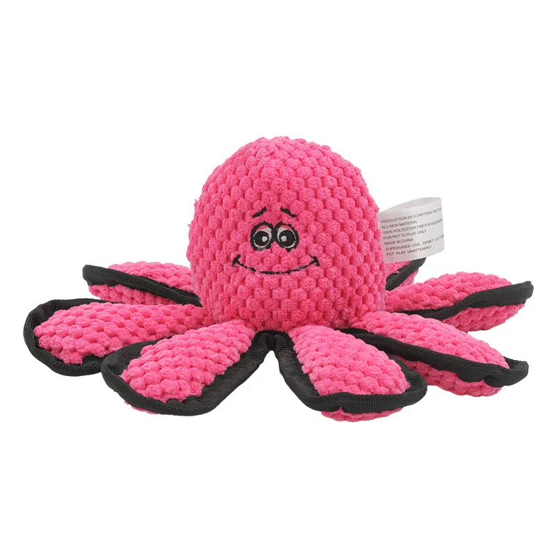 Juguete de pulpo para perros y gatos vista frontal