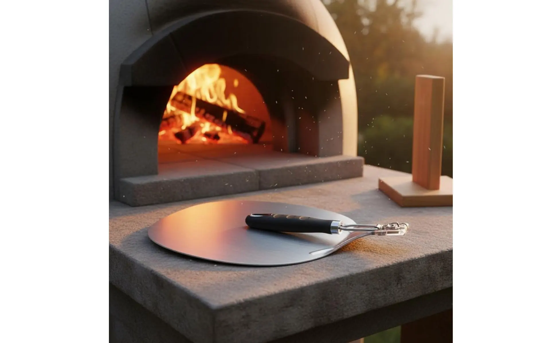 Pala plegable para pizza de acero inoxidable, lista para hornear y servir