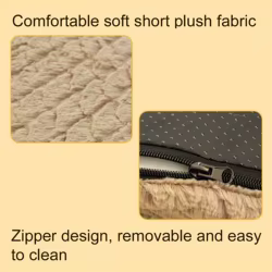 Cama nido suave con protector de cuello para gatos y perros
