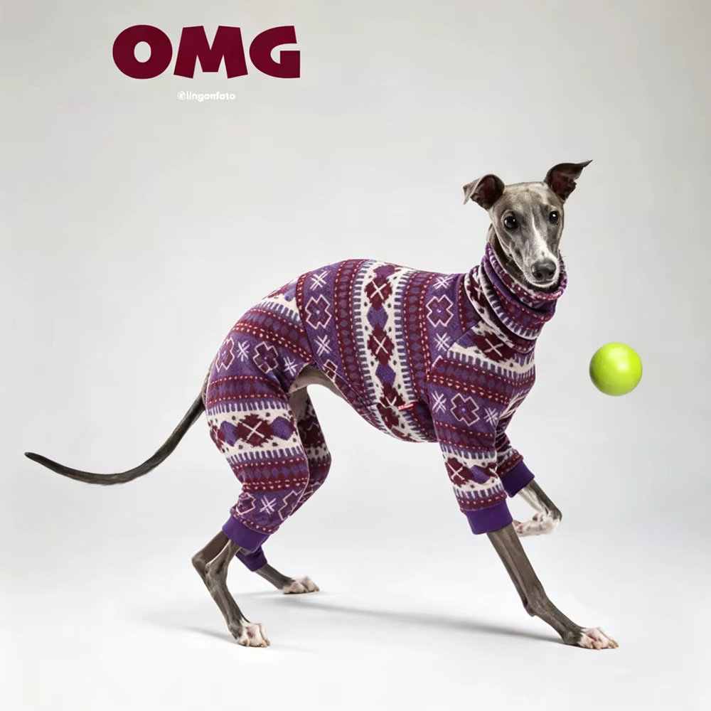 Abrigo forro polar bohemio para perros medianos: galgos y whippets - imagen 4