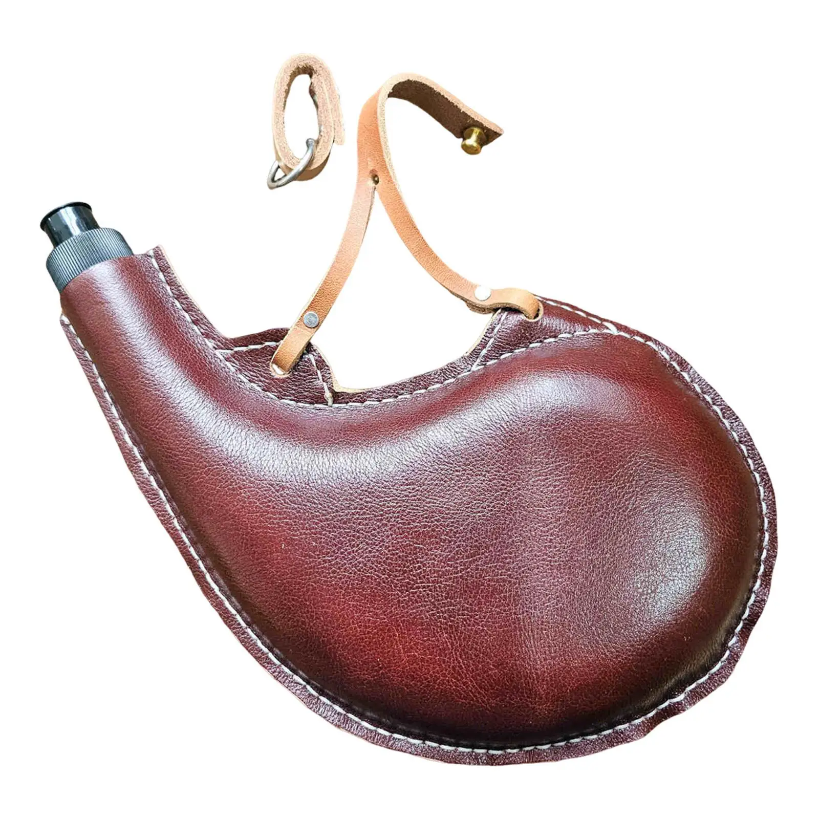 Bolsa medieval de piel con trabilla para cinturón