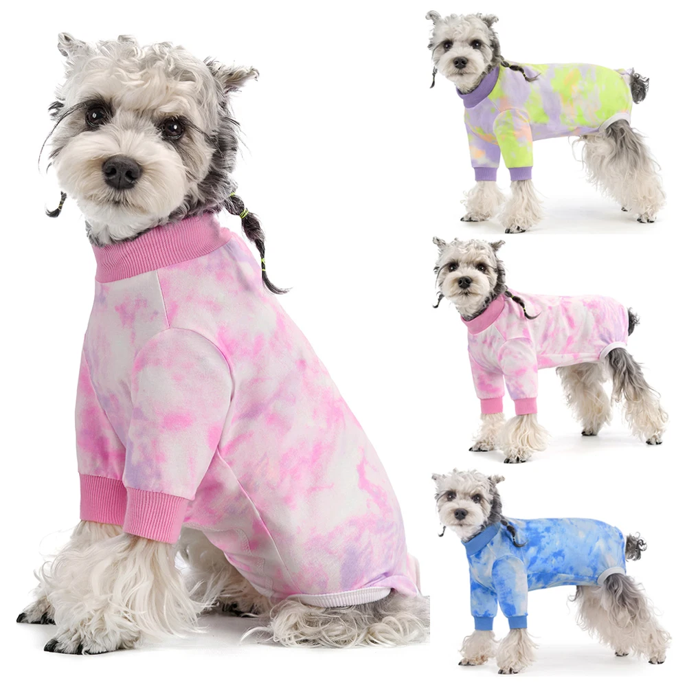 Traje de recuperación anti-lamido para perros pequeños tie-dye - imagen 2