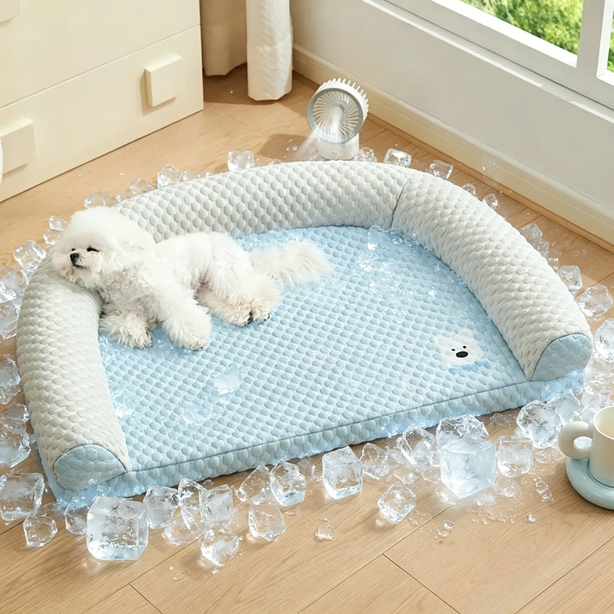 Alfombra refrigerante transpirable para gatos y perros pequeños - imagen 4