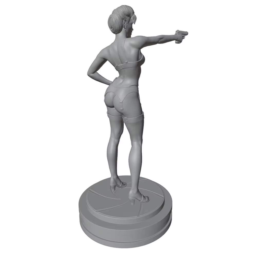 Kit modelo resina DIY muñeca 1/24 gris, sin montar ni pintar - imagen 3