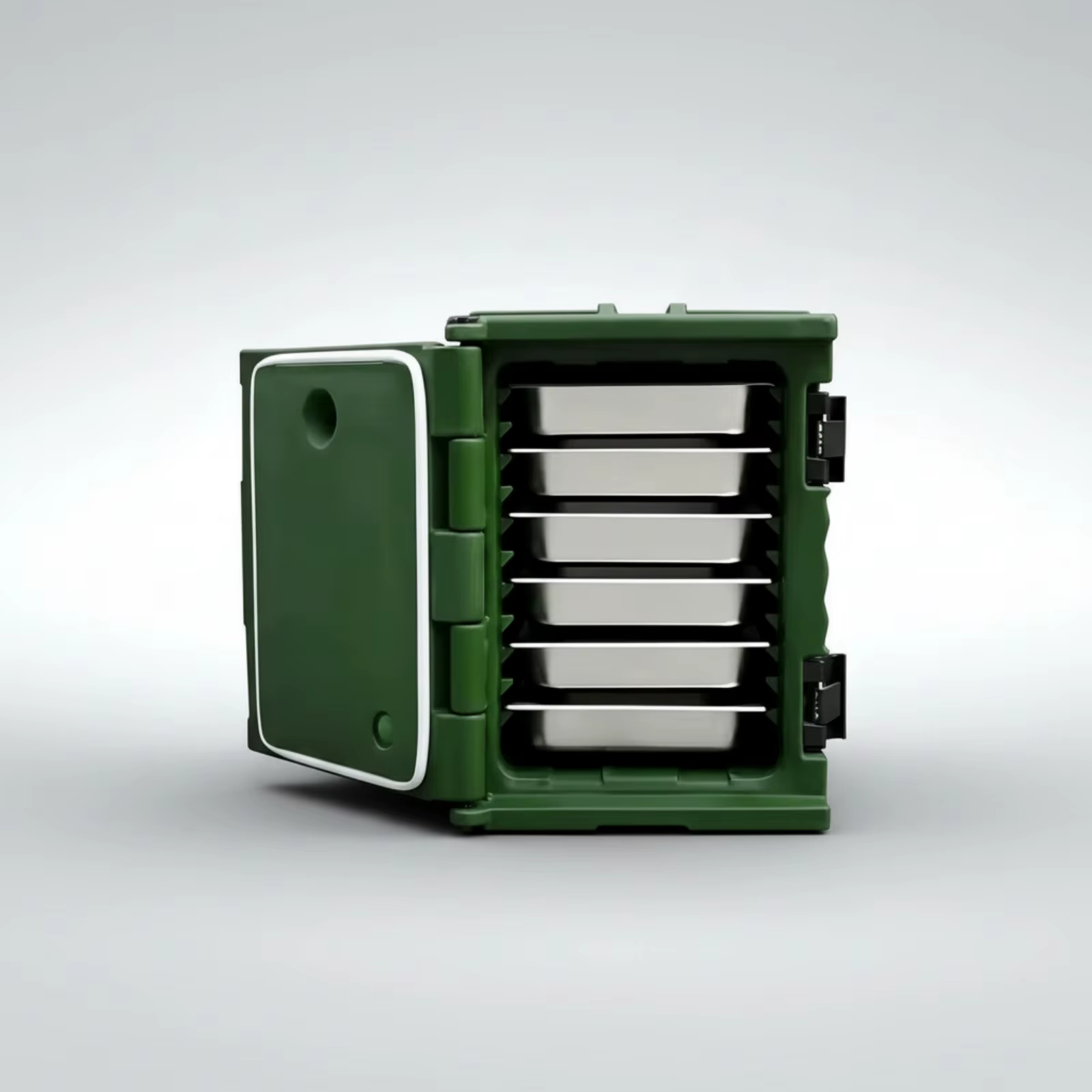Contenedor isotérmico 90L para reparto de comidas con bandejas - imagen 4